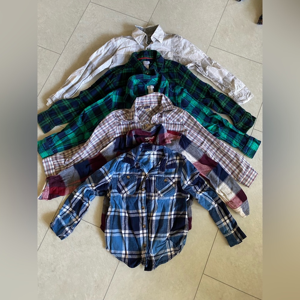 Boys 6-7 Flannel and button up tops